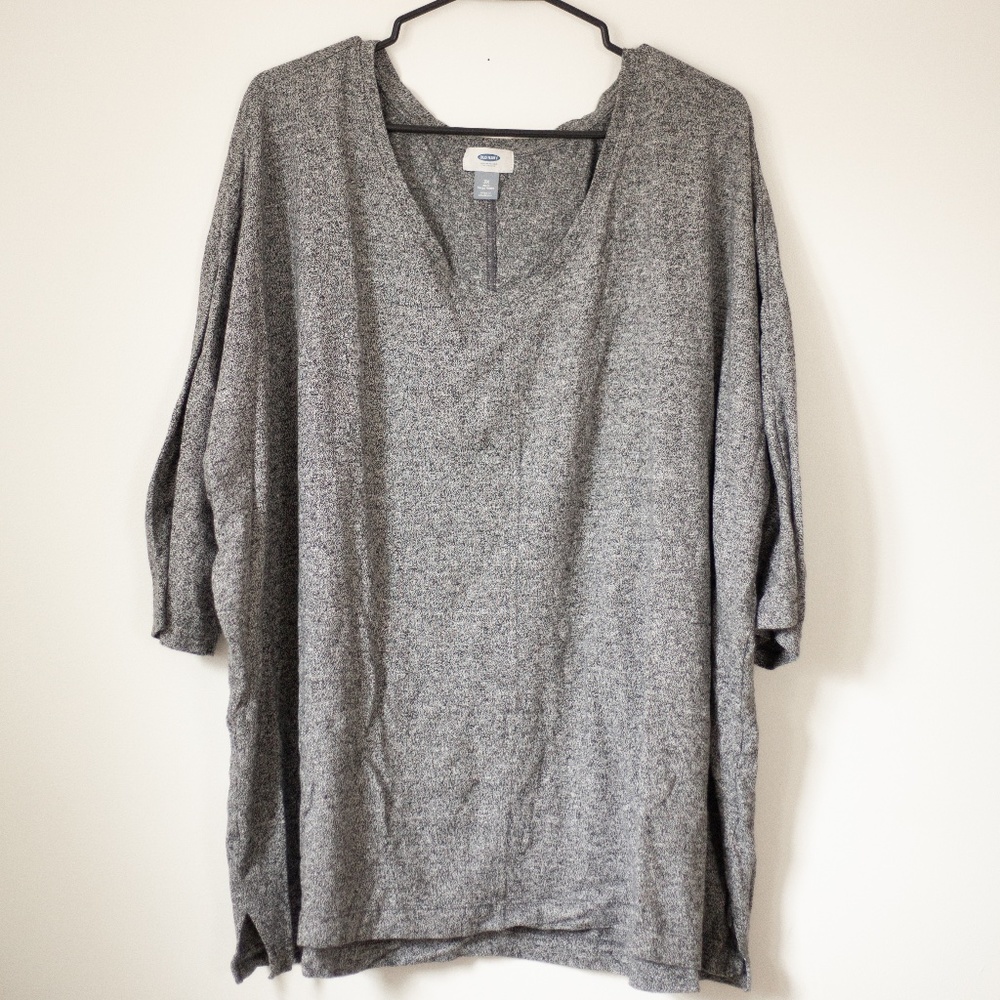 Old navy grey 3/4 sleeve t shirt 3x plus